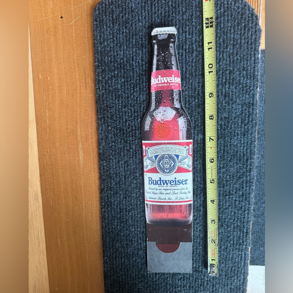 Budweiser Bottle Shaped Sign
